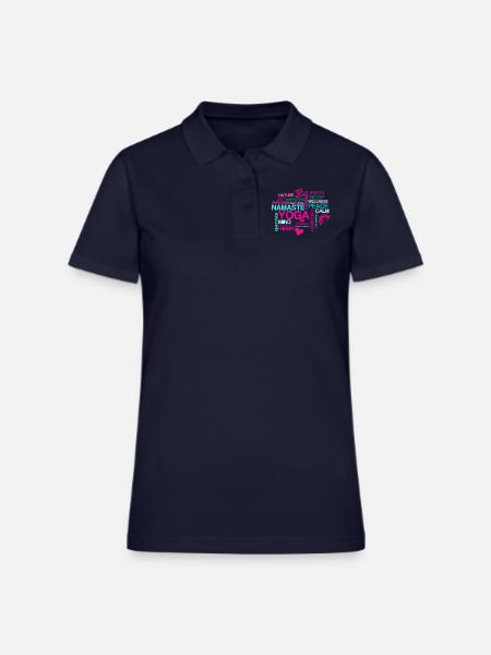Joy Of Yoga - Women's Pique Polo Shirt - midnight navy - Front