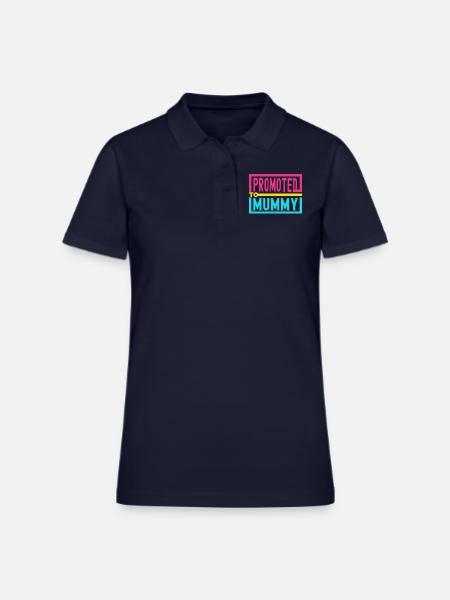 Promoted To Mummy 2023 - Women's Pique Polo Shirt - midnight navy - Front