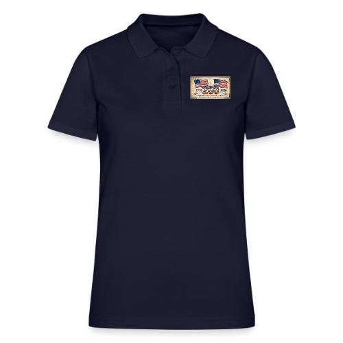 USA 250th Anniversary Flags Emblem - Women's Pique Polo Shirt