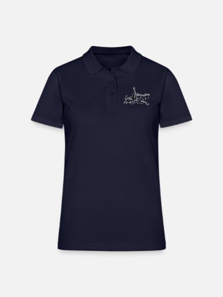music instruments - Women's Pique Polo Shirt - midnight navy - Front