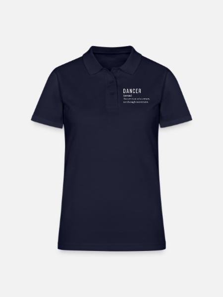 dancer definition - Women's Pique Polo Shirt - midnight navy - Front