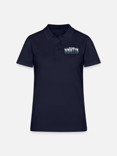 Manhattan NYC Culture - Women's Pique Polo Shirt - midnight navy - Front