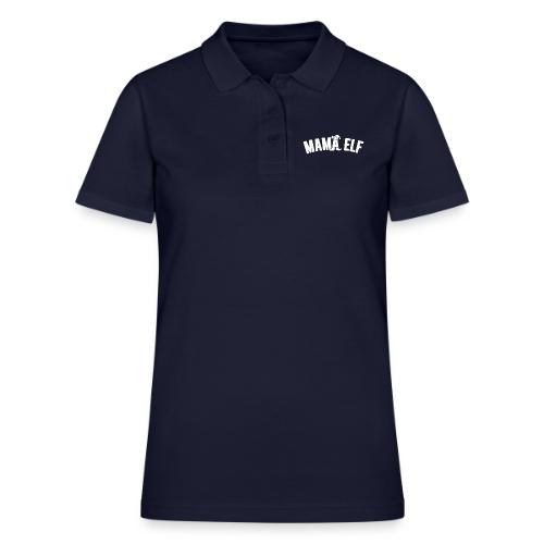 Mama Elf in White - Women's Pique Polo Shirt
