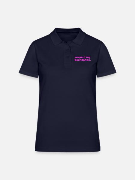 Respect My Boundaries Apparel - Women's Pique Polo Shirt - midnight navy - Front