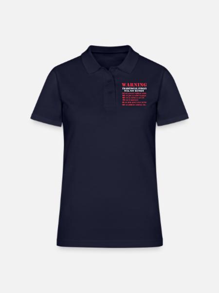 Traditional indian - They will not be oppressed - Women's Pique Polo Shirt - midnight navy - Front