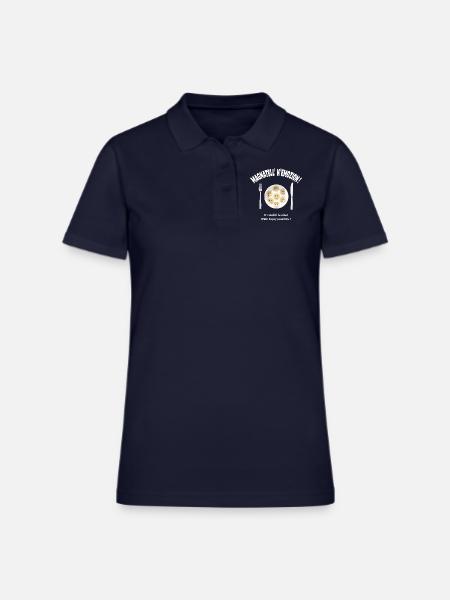 Napolitan speaking: enjoy your life - Women's Pique Polo Shirt - midnight navy - Front
