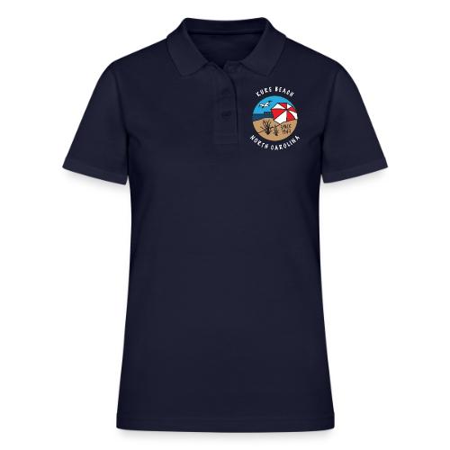 Kure Beach Day-White Lettering-Front Only - Women's Pique Polo Shirt