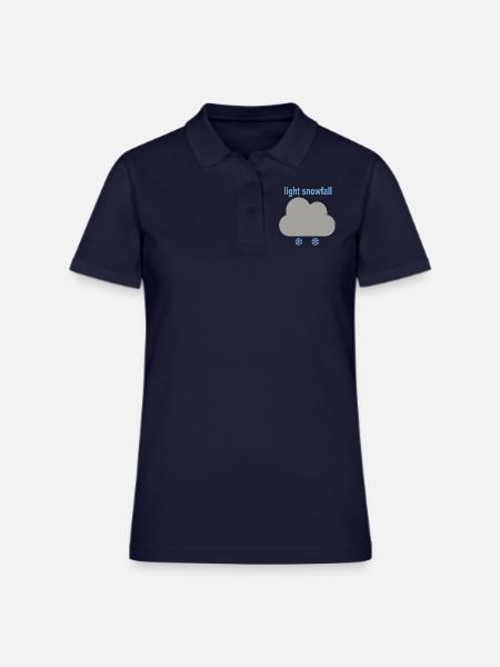 Light Snowfall - Women's Pique Polo Shirt - midnight navy - Front