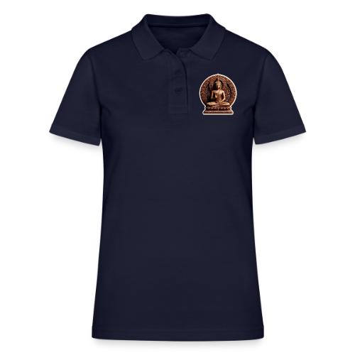 Buddha Statue in meditation and Hand Mudra - Women's Pique Polo Shirt