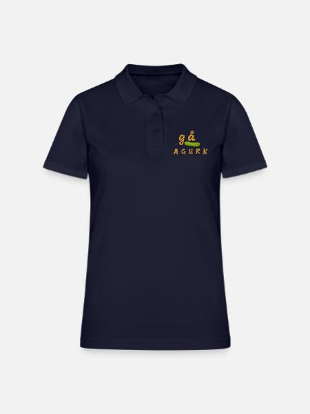 Gå Agurk - Women's Pique Polo Shirt - midnight navy - Front