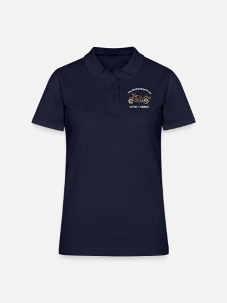 Vintage Motorcycle Superior Performance - Women's Pique Polo Shirt - midnight navy - Front