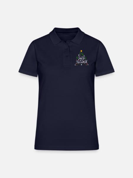 Joy to the world - Women's Pique Polo Shirt - midnight navy - Front