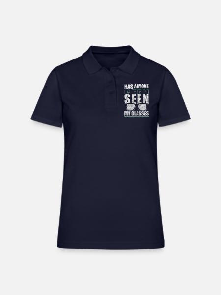Glasses Accessory Ophthalmologist Student - Women's Pique Polo Shirt - midnight navy - Front