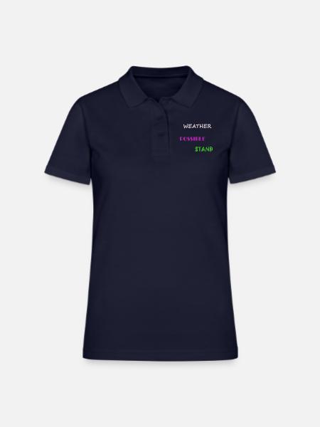 Weather Possible Stand - Women's Pique Polo Shirt - midnight navy - Front