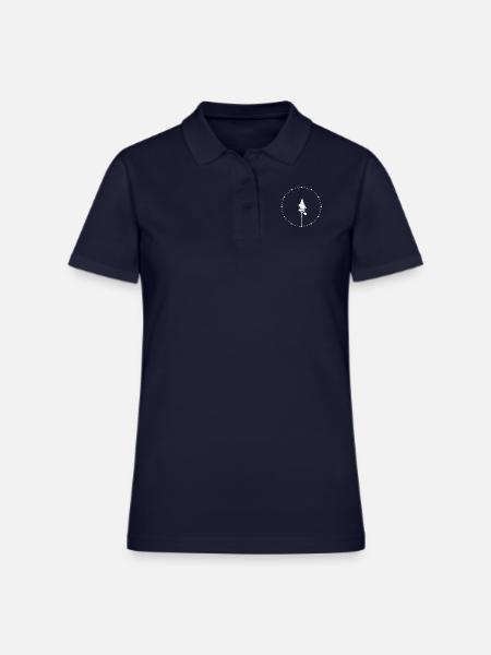 IT IS HIGH TIME | Safe forest | Wood | Rescue Tree - Women's Pique Polo Shirt - midnight navy - Front