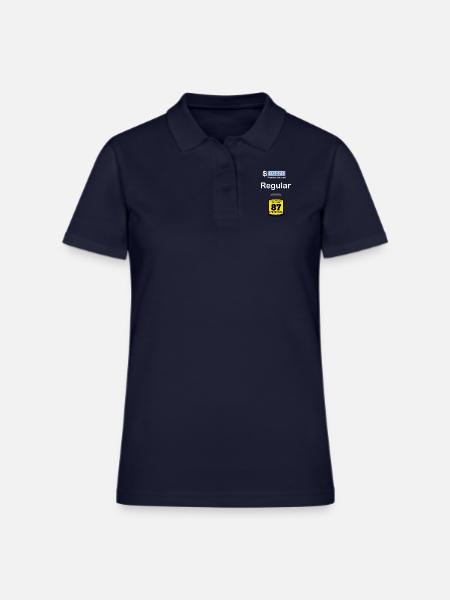 Gas Pump Regular Costume - Blue Regular Gas - Women's Pique Polo Shirt - midnight navy - Front