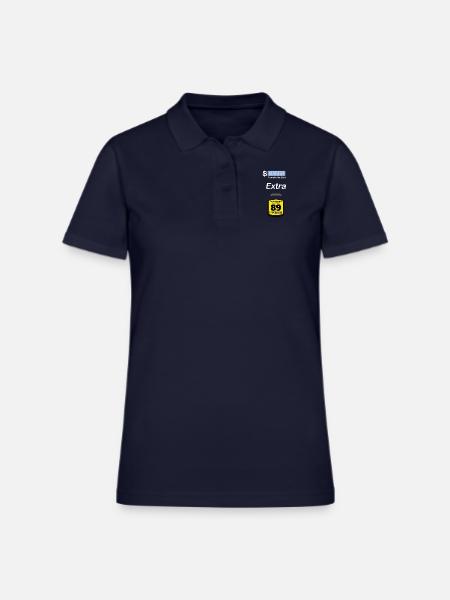 Gas Pump Extra Costume - Funny Gas Halloween - Women's Pique Polo Shirt - midnight navy - Front