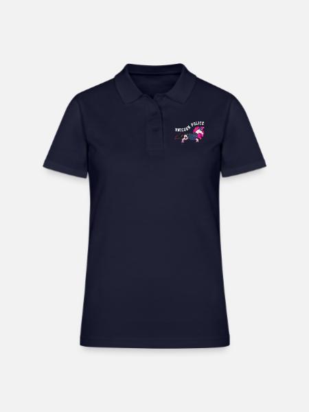Unicorn police - Women's Pique Polo Shirt - midnight navy - Front