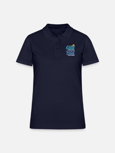 The Only Good Weather Is Bad Weather Meteorology - Women's Pique Polo Shirt - midnight navy - Front