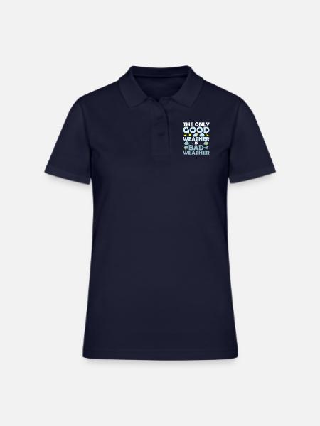 The Only Good Weather Is Bad Weather Storm Meteor - Women's Pique Polo Shirt - midnight navy - Front