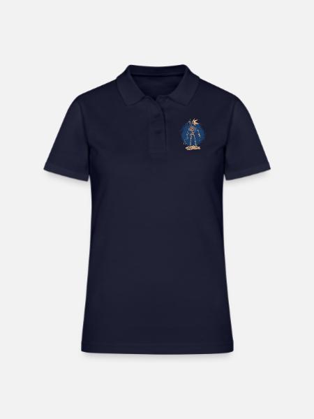 Scary creepy mummy skeleton Scary creepy mummy ske - Women's Pique Polo Shirt - midnight navy - Front