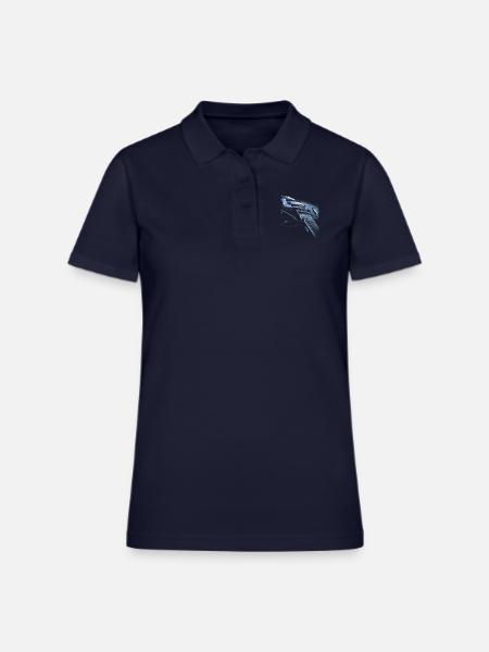 Guitar Light - Women's Pique Polo Shirt - midnight navy - Front