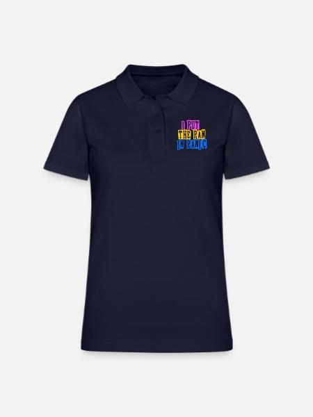 I Put The Pan In Panic - Women's Pique Polo Shirt - midnight navy - Front