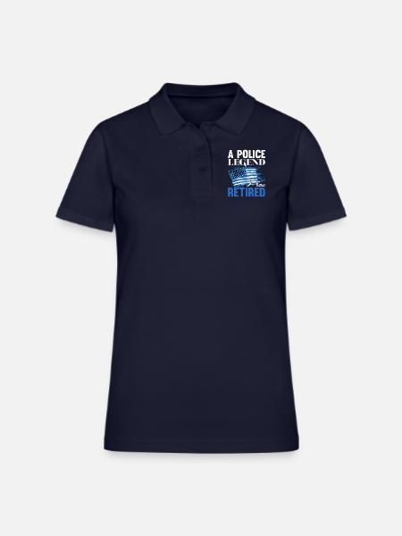 A Police Legend - Women's Pique Polo Shirt - midnight navy - Front
