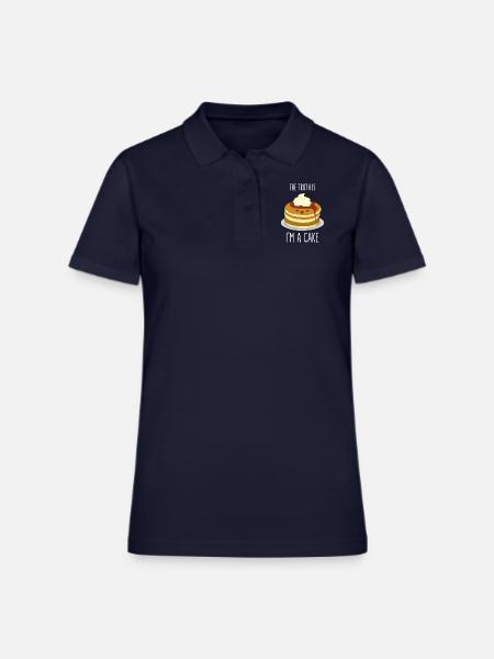 Pan Cake - Women's Pique Polo Shirt - midnight navy - Front
