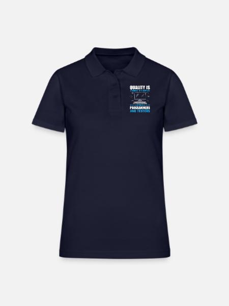 Quality Is A Product Of A Conflict Between - Women's Pique Polo Shirt - midnight navy - Front