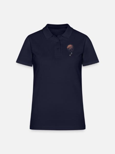 AI Mind – Meditating With Code - Women's Pique Polo Shirt - midnight navy - Front