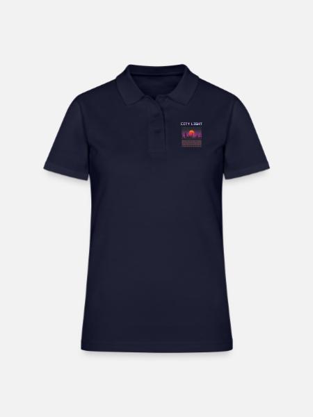 City Light - Women's Pique Polo Shirt - midnight navy - Front