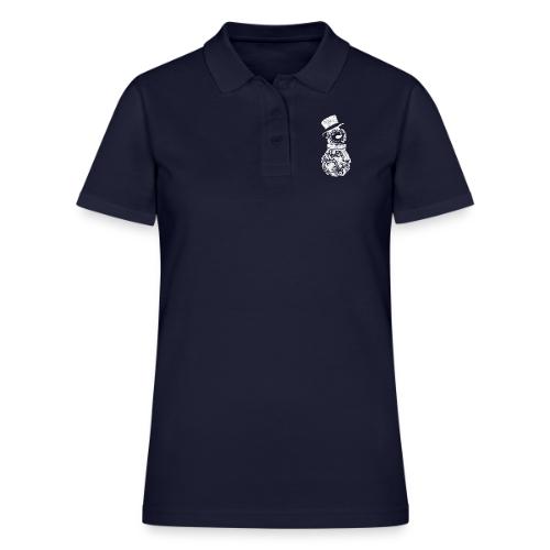 Coastal Christmas White Snowman - Women's Pique Polo Shirt