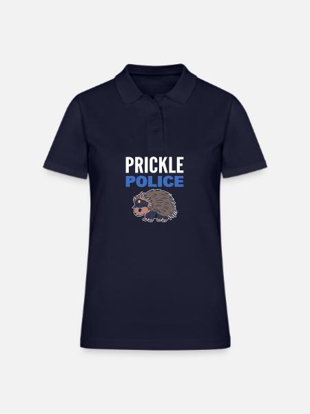 Prickle Police Police Officer Gift - Women's Pique Polo Shirt - midnight navy - Front