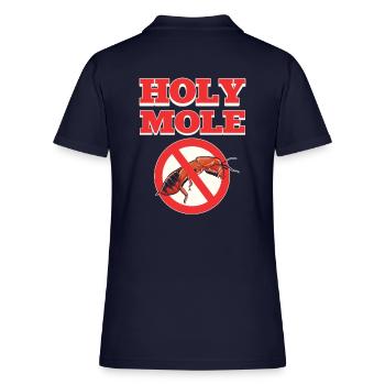 Holy Moles Pest Control Extermination - Women's Pique Polo Shirt - midnight navy - Back