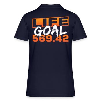 Life Goal 569.42 Medical Coder Medical Coding - Women's Pique Polo Shirt - midnight navy - Back