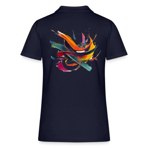 Colorful Waves - Women's Pique Polo Shirt