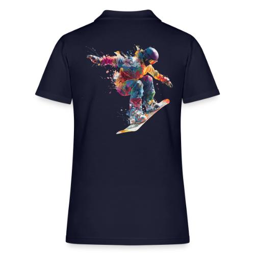Snowboarding: Frozen Flight - Women's Pique Polo Shirt