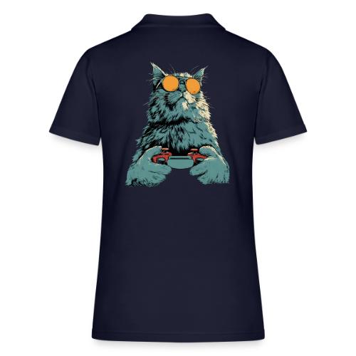 Cat: Fluff Mode On - Women's Pique Polo Shirt