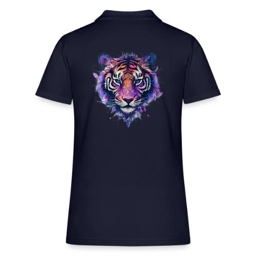 Mystic Violet Tiger - Women's Pique Polo Shirt