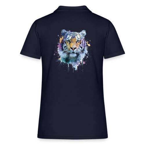 Splash-Art Tiger Face - Women's Pique Polo Shirt