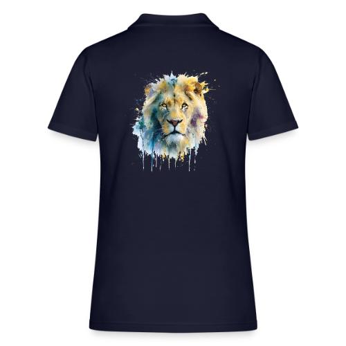 Splash-Art Lion Face - Women's Pique Polo Shirt