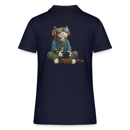 Cat: Purrfect Player - Women's Pique Polo Shirt
