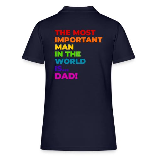 Dad: The Most Important Man in the World - Women's Pique Polo Shirt