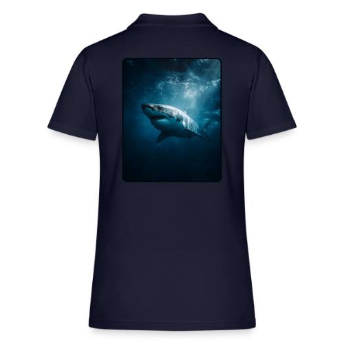 Great White Shark Ocean Design - Women's Pique Polo Shirt