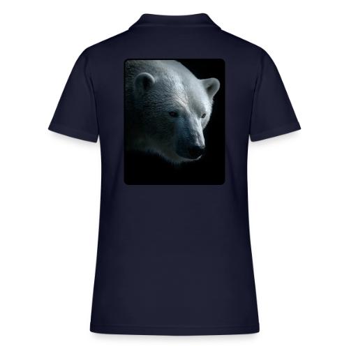 Polar Bear Close-Up Wildlife Design - Women's Pique Polo Shirt