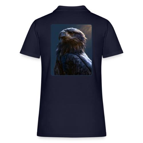 Majestic Eagle Cinematic Portrait Design - Women's Pique Polo Shirt