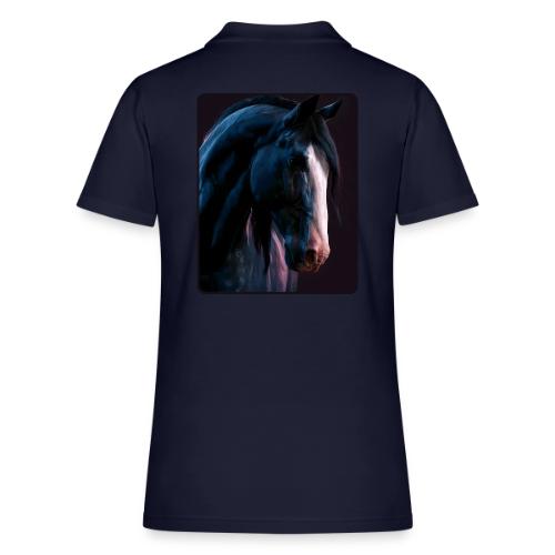 Noble Horse Cinematic Portrait Design - Women's Pique Polo Shirt