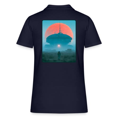 Astronaut Alien Outpost Design - Women's Pique Polo Shirt