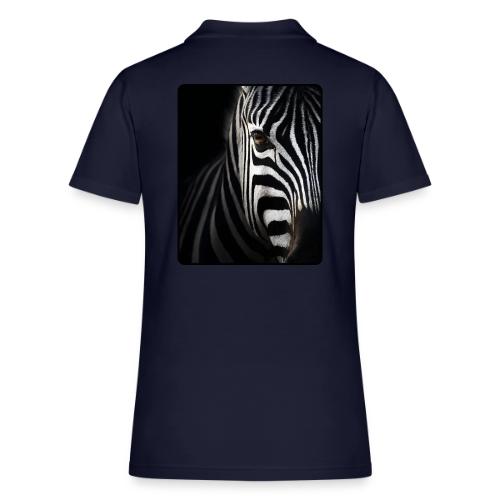 Zebra High Contrast Portrait Design - Women's Pique Polo Shirt